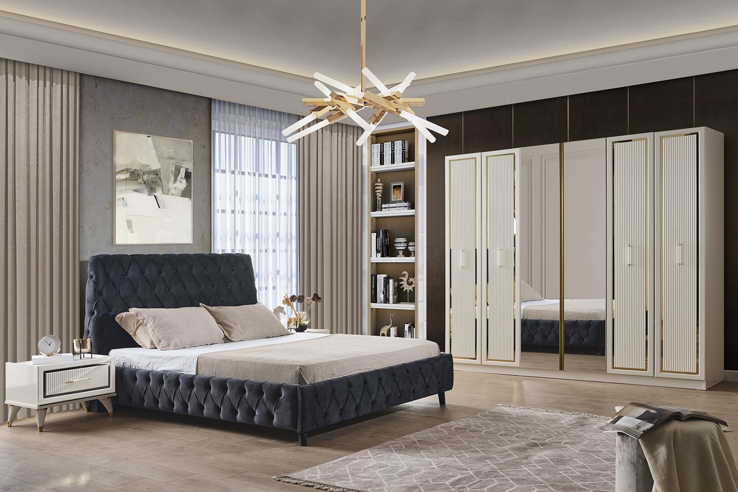 Elegance Yatak Odası Krem