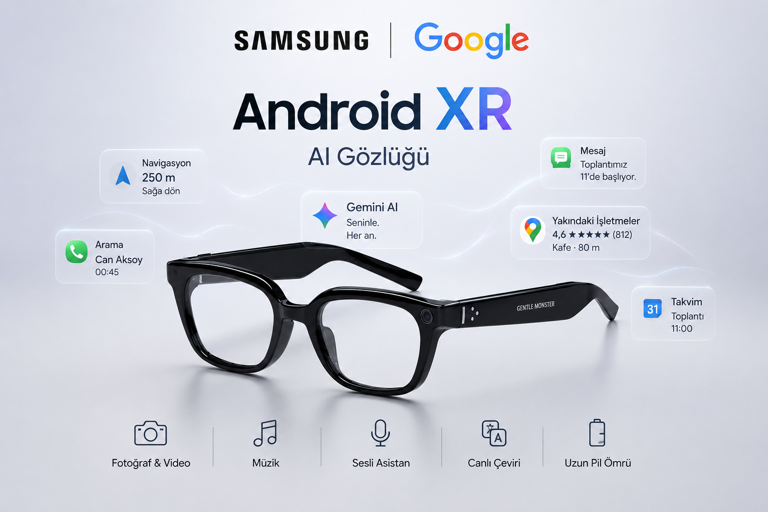 Samsung google ai gözlük,Samsung google akıllı gözlük,Samsung ai gözlük,Ai gözlüğü,Android xr,Android xr gözlük