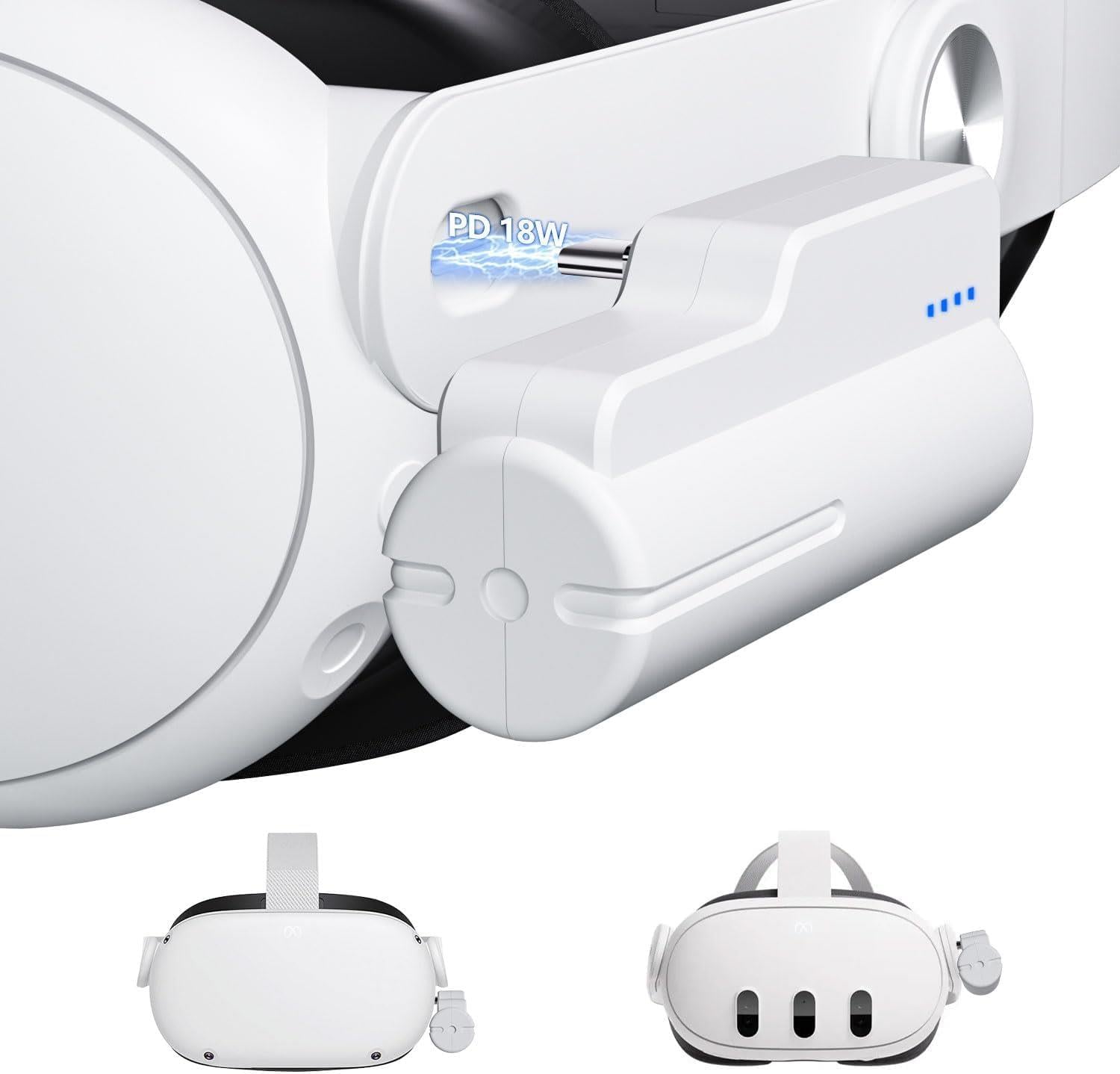 Meta Quest 3 3S ve 2 İçin 5000mAh Yedek Pil Paketi