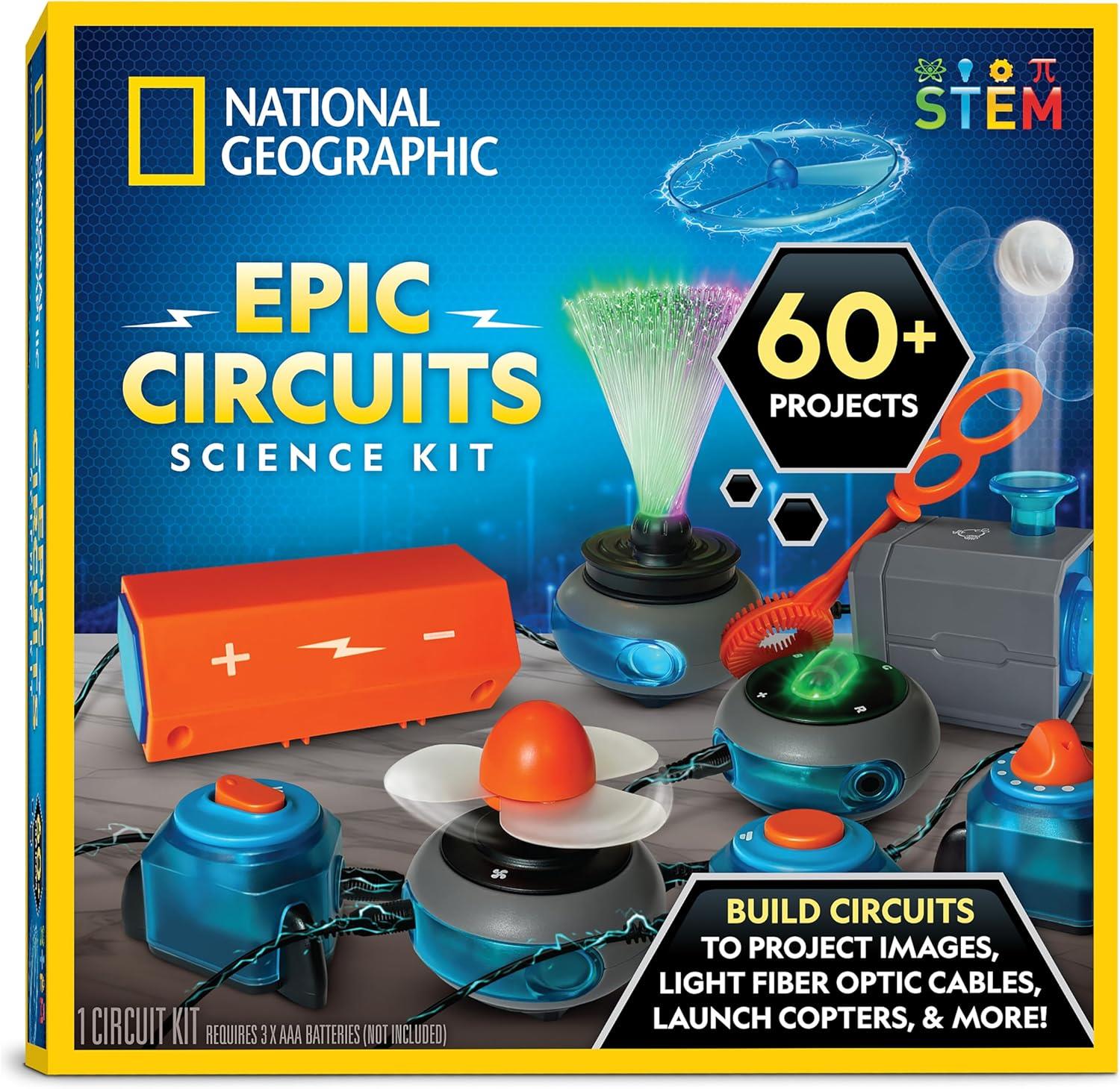 National Geographic Epic Circuits Bilim Seti - 60 Elektrik Devresi STEM Seti