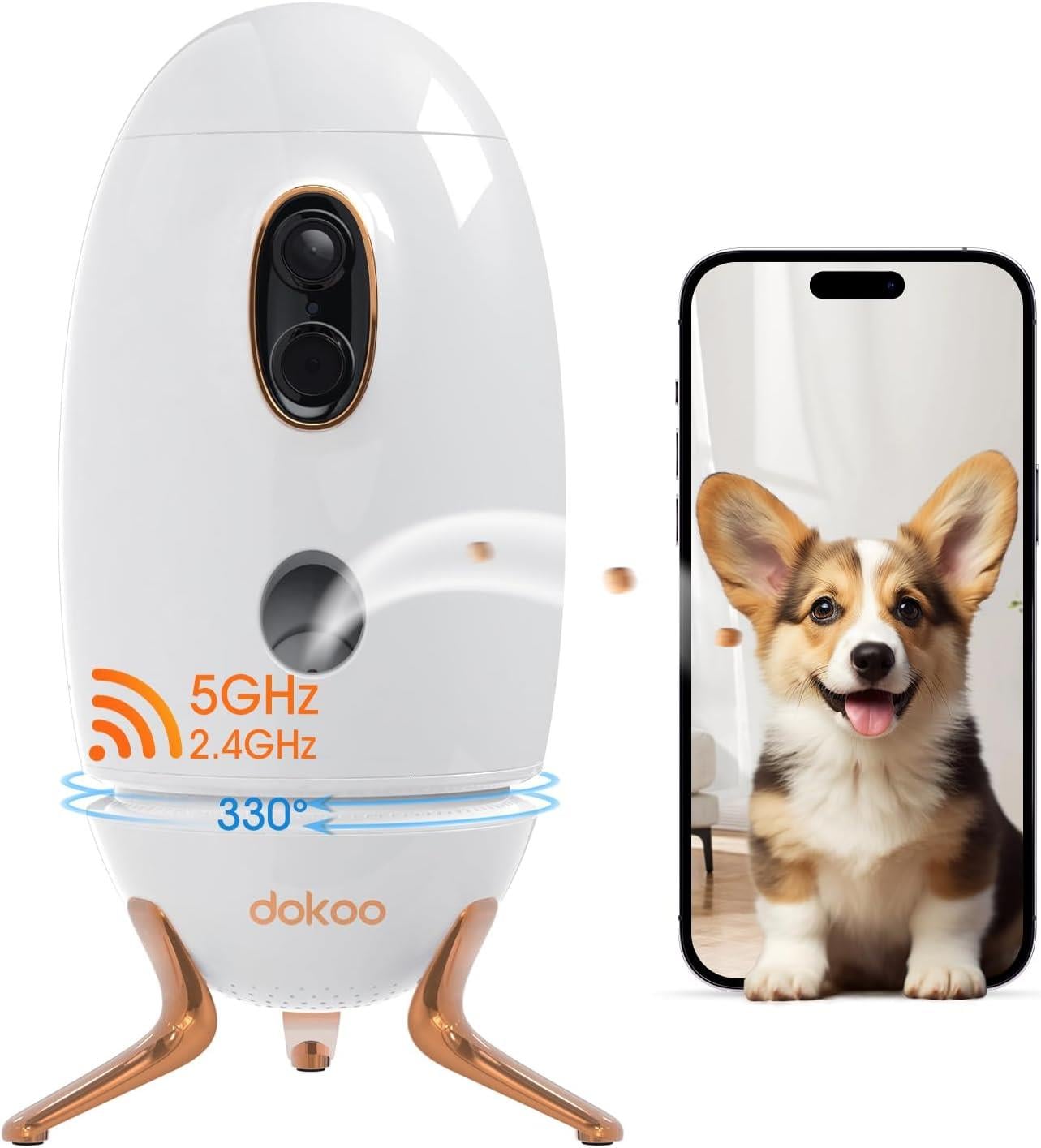 Dokoo Ödül Mama Dağıtıcılı Köpek Kamerası