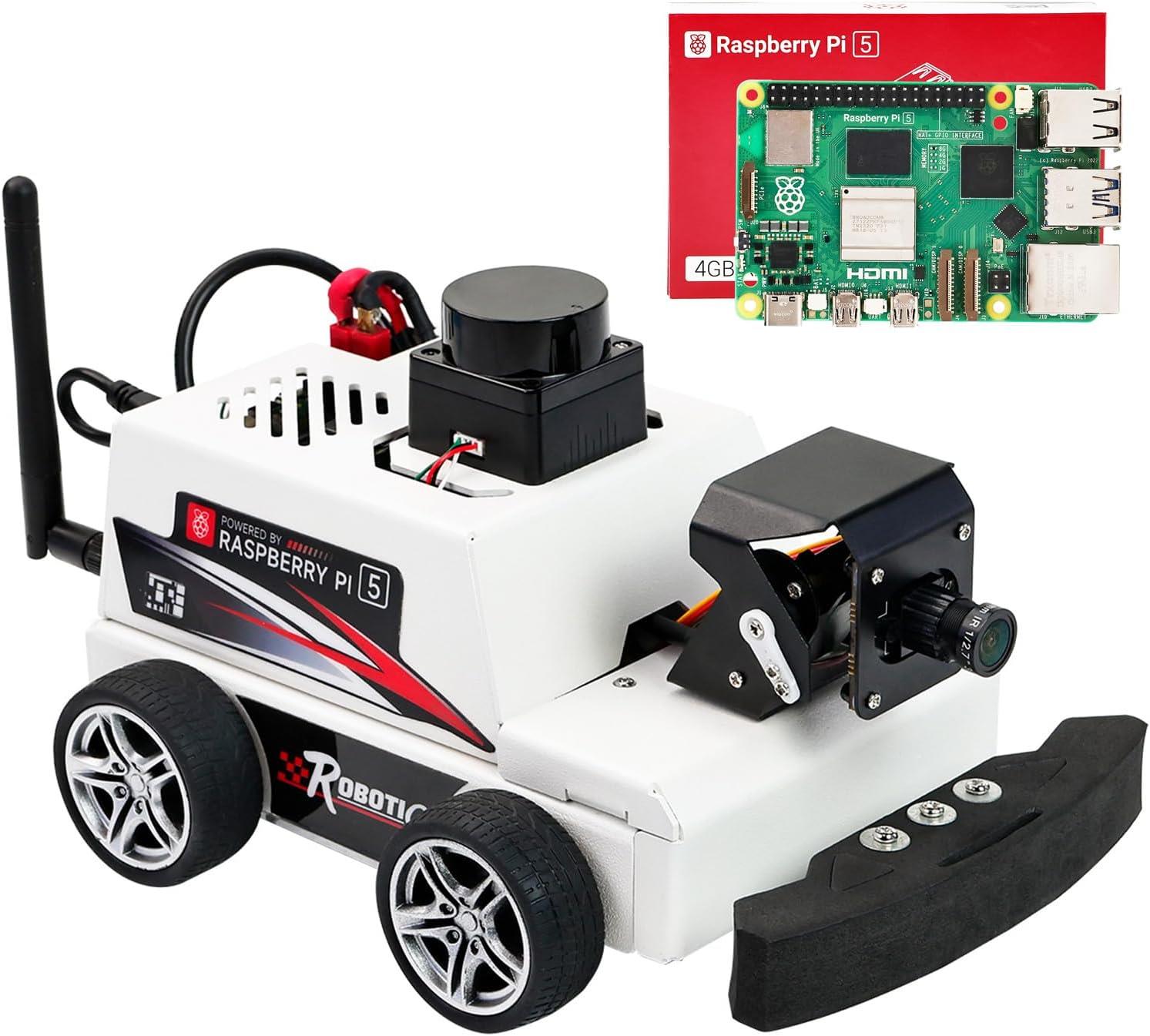 Yahboom Raspberry Pi 5 AI Görüş ROS2 Akıllı Otonom Robot Araba Kiti - Pi5 4GB Dahil