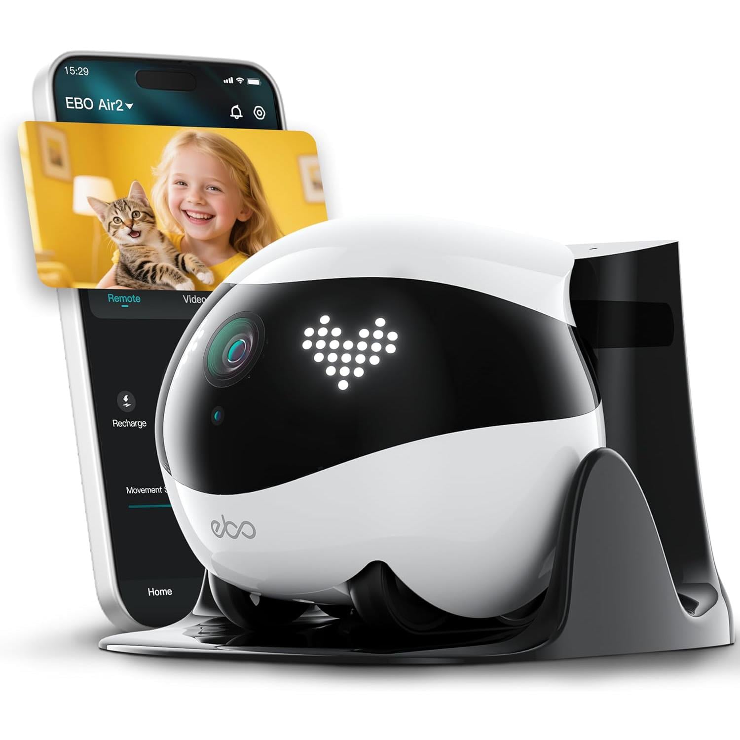 Enabot EBO Air 2 FamilyBot – 2K YZ Destekli Mobil Ev ve Evcil Hayvan Robotu