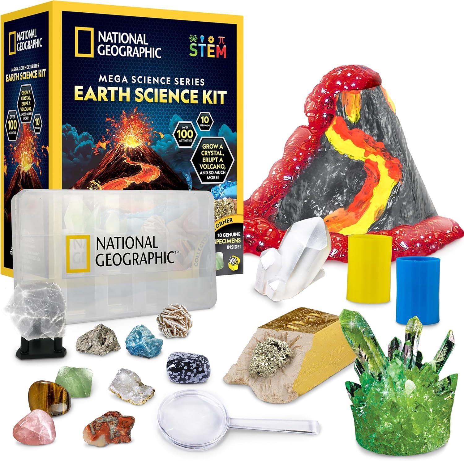 National Geographic Earth Science Kit – Çocuklar için 100+ Bilim