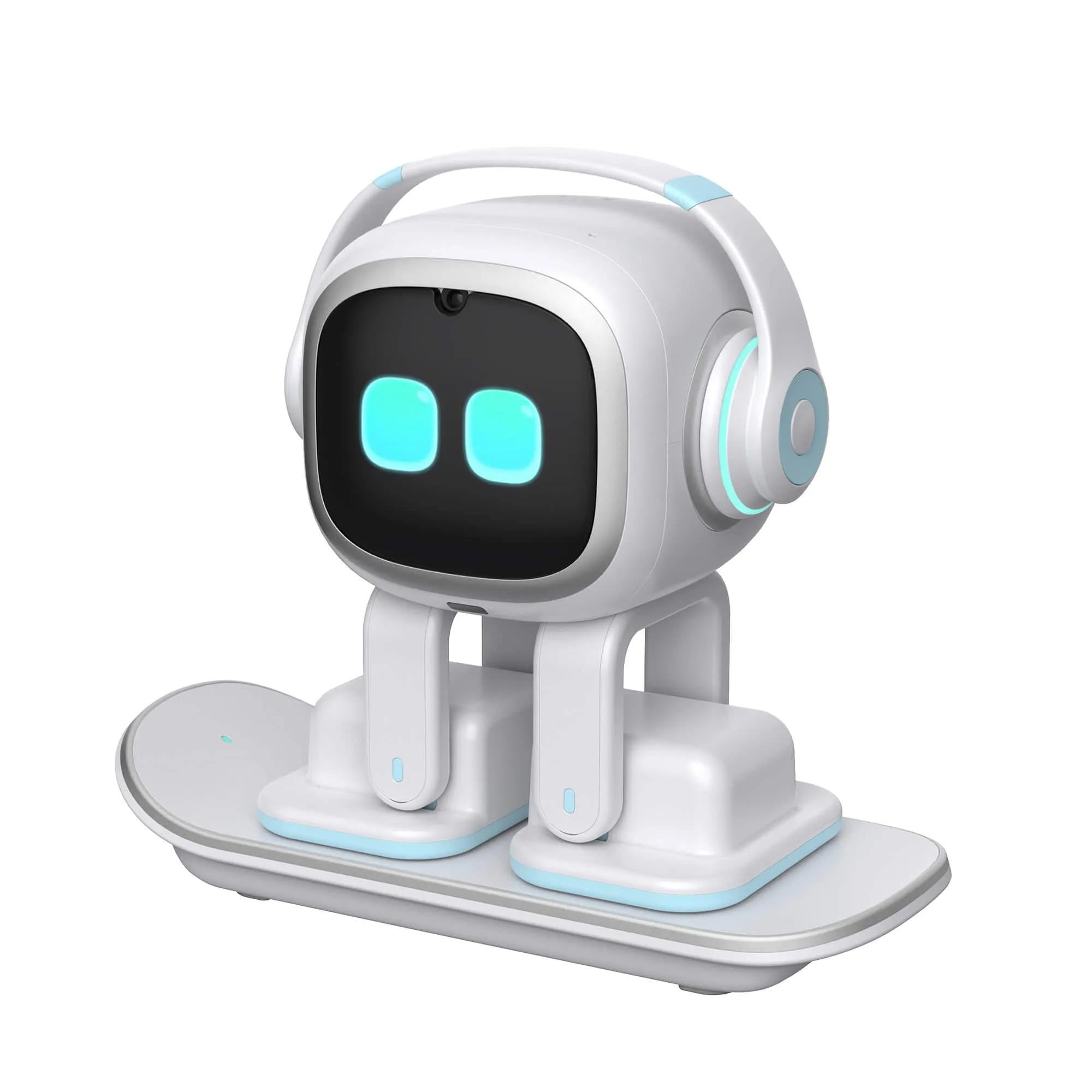 EMO Go Home Yapay Zeka Pet Robot Beyaz Skateboard İle Birlikte