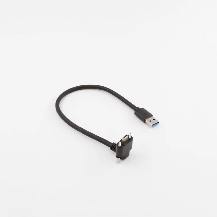 ZED 2i İçin USB 3.0 Type-C Dik Açı Çift Vidalı Kilitli Kablo