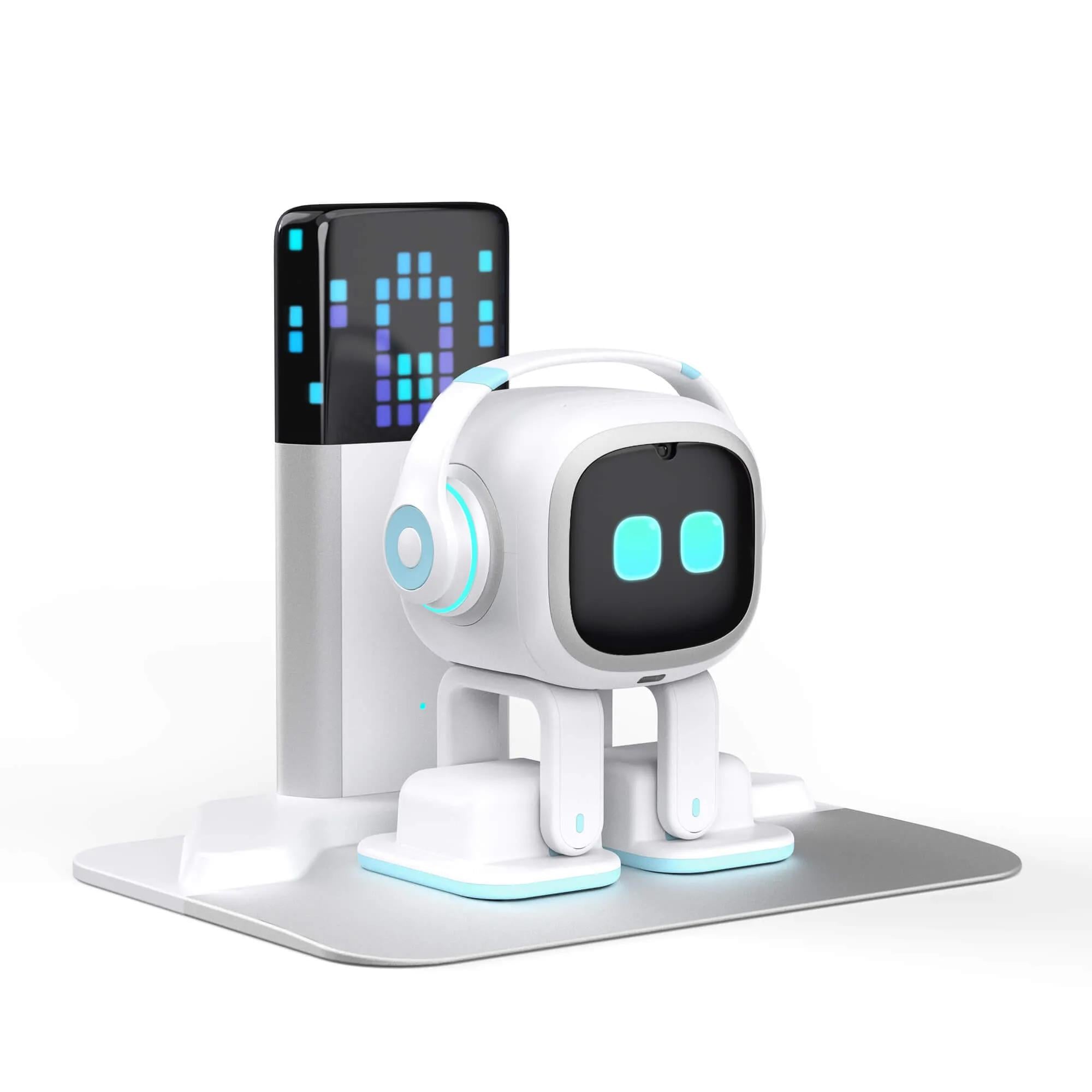 EMO Go Home ChatGPT YZ Pet Robot Beyaz Home Station İle Birlikte