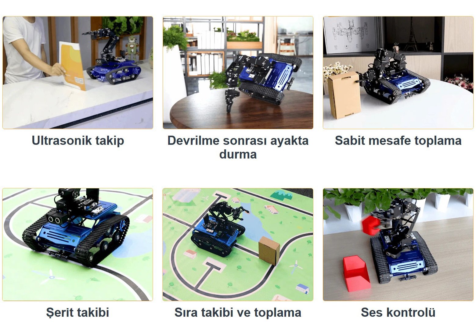 Hiwonder Tankbot Track Robotik Kollu Paletli Robot Araba STM32 Programlama