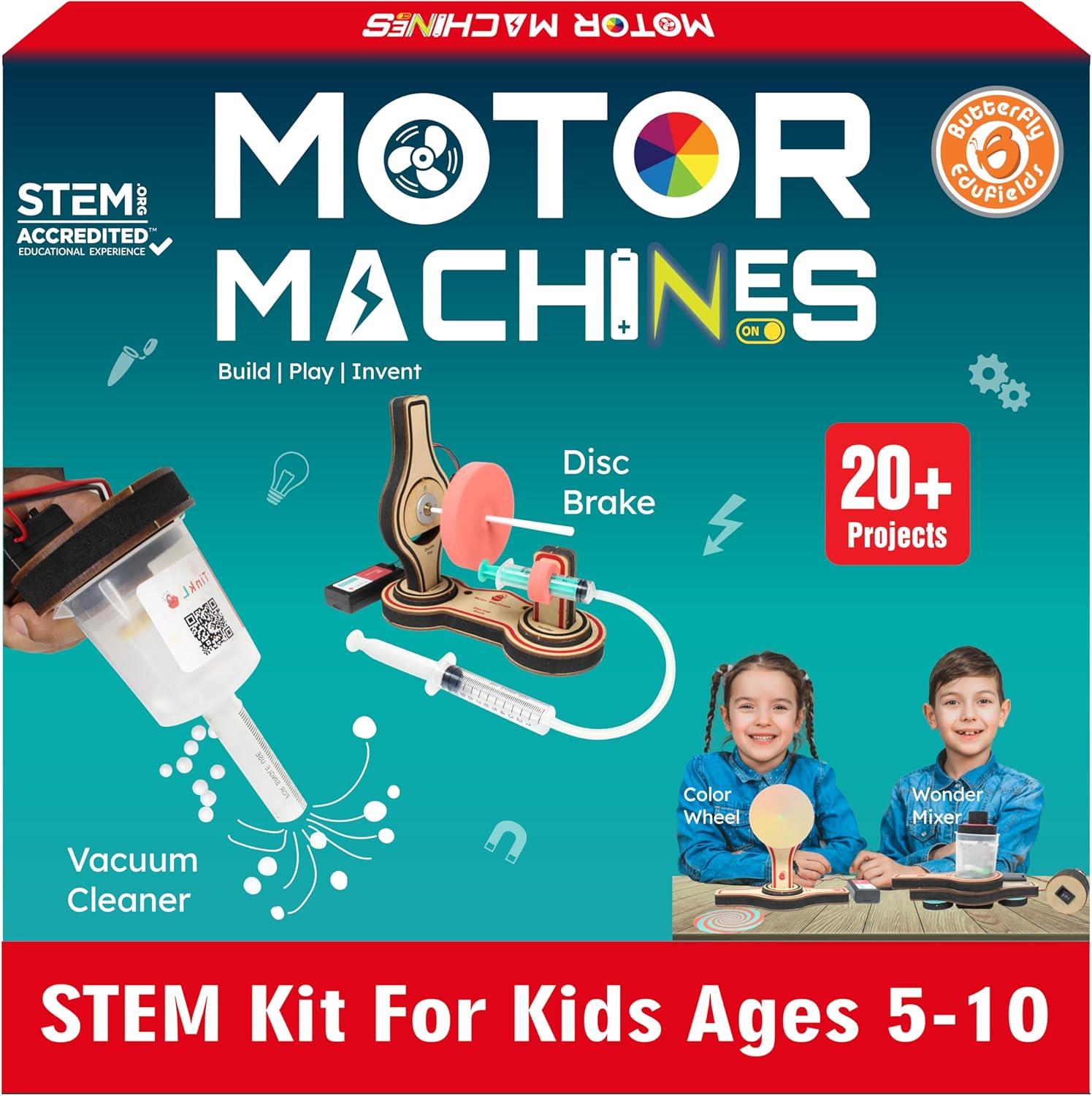 STEM 5-10 Yaş Motor ve Makineler 20 Proje Deney Seti