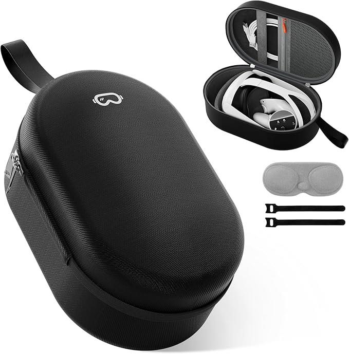 Meta Quest 2 3 3S Vision Pro Sert Taşıma Çantası Siyah