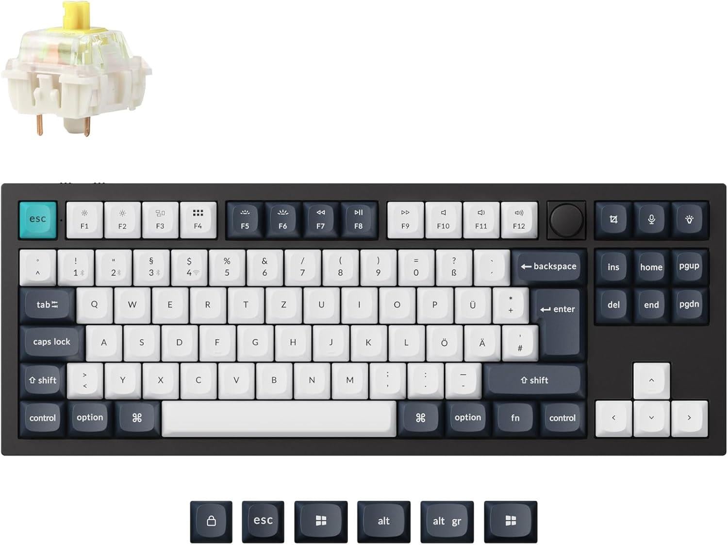Keychron Q3 Max QMK/VIA Kablosuz Özel Mekanik Klavye
