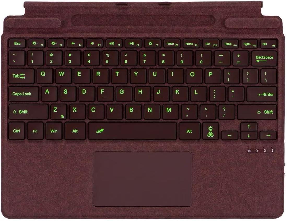 Microsoft Surface Pro 11 10 9 8 X İçin Slim Pen Yuvalı Zoof Signature Klavye Bordo