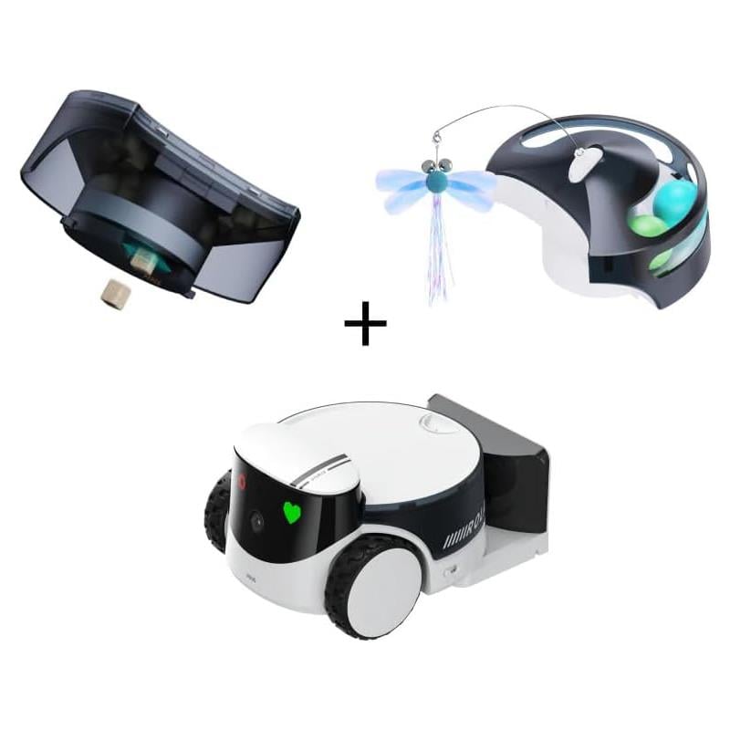 Enabot ROLA PetPal 2.5K AI Kameralı Evcil Hayvan Robotu Depolama + Ödül Dağıtıcı + Etkileşimli Modülleri Dahil