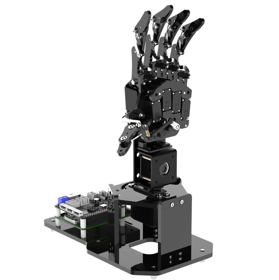 Hiwonder uHandPi Raspberry Pi Robotik El AI Görüş Python Programlama - Sol El