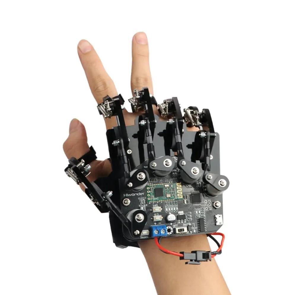 Hiwonder Robot Kontrolü için Açık Kaynak Somatosensoriyel Mekanik Kablosuz Eldiven