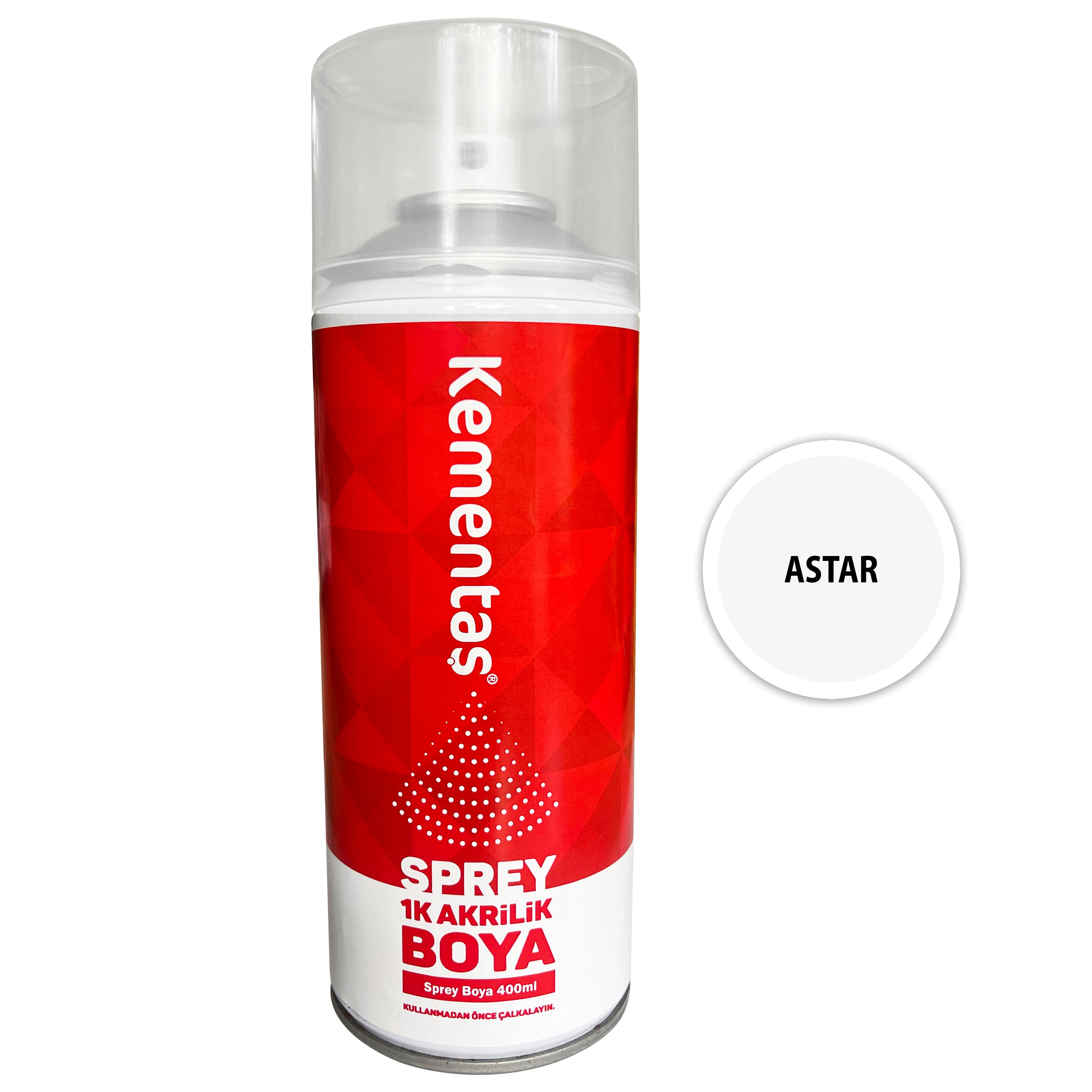 Pvc Astar Şeffaf 400ml Sprey Boya Kementaş Sprey Boya