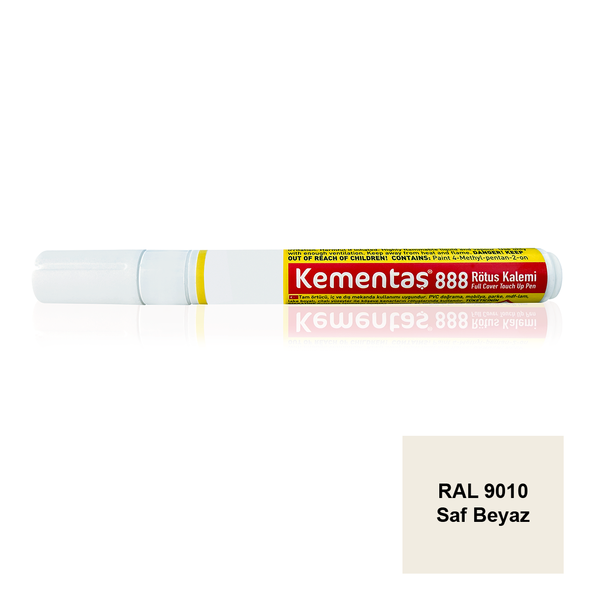 RAL 9010 Saf Beyaz Tam Örtücü Rötüş Kalemi Tam Örtücü Rötuş Kalemleri