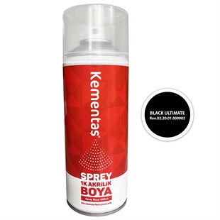 02.20.01.000002 Black Ultimate 400ml Sprey Boya Kementaş Sprey Boya