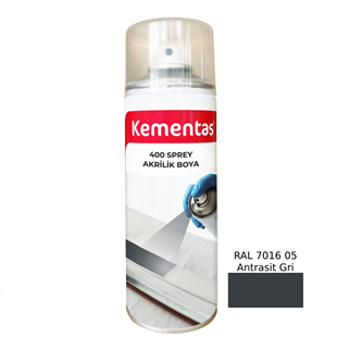 RAL 7016 05 Antrasit Gri Sprey Boya 400ml Kementaş Sprey Boya