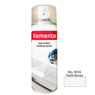 RAL 9016 Trafik Beyaz Sprey Boya 400ml Kementaş Sprey Boya