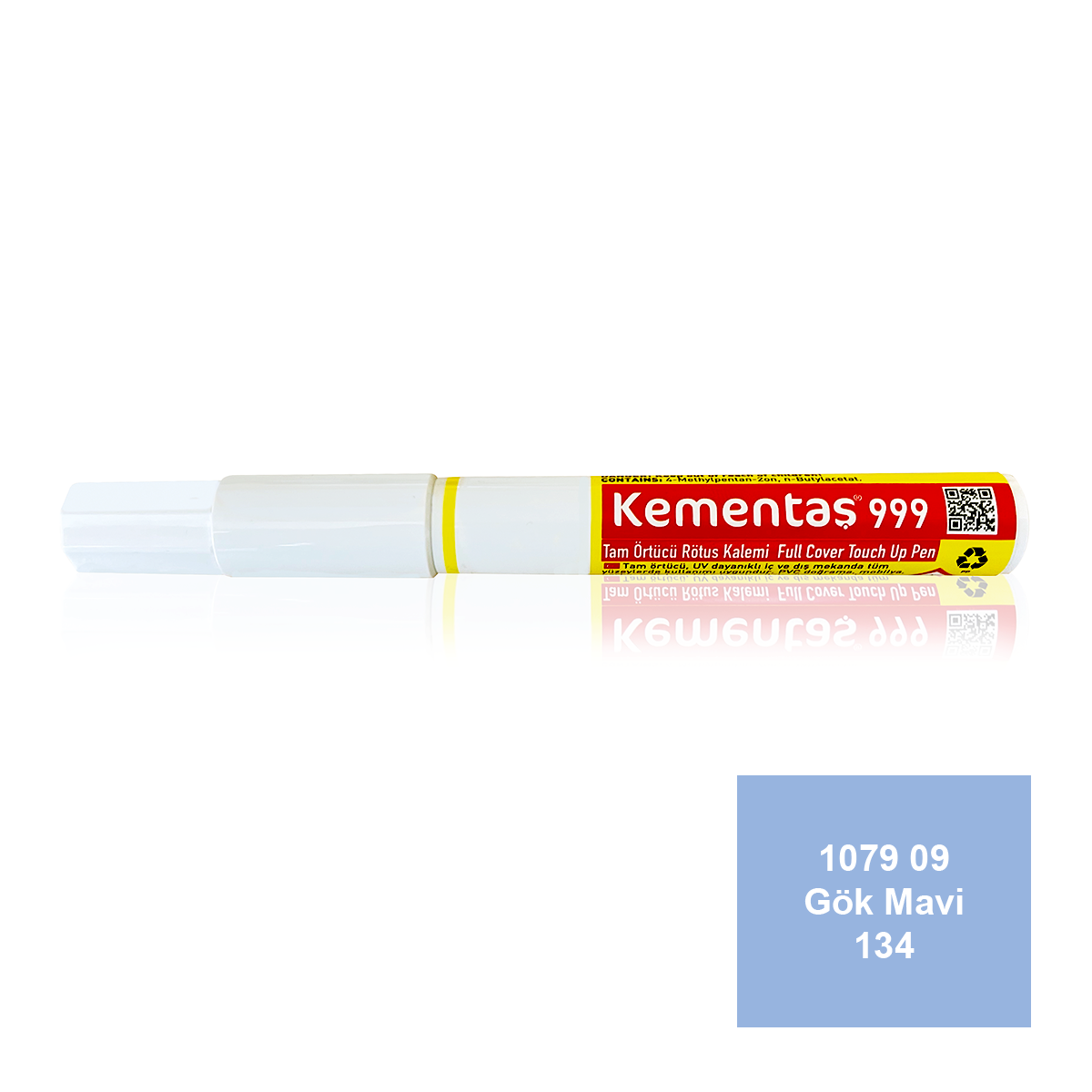 Tam Örtücü Rötuş Kalemleri 1079 09 Gök Mavi 134 Tam Örtücü Rötuş Kalemi