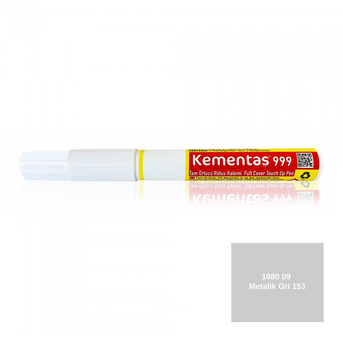 Tam Örtücü Rötuş Kalemleri 1080 09 Metalik Gri 153 Tam Örtücü Rötuş Kalemi