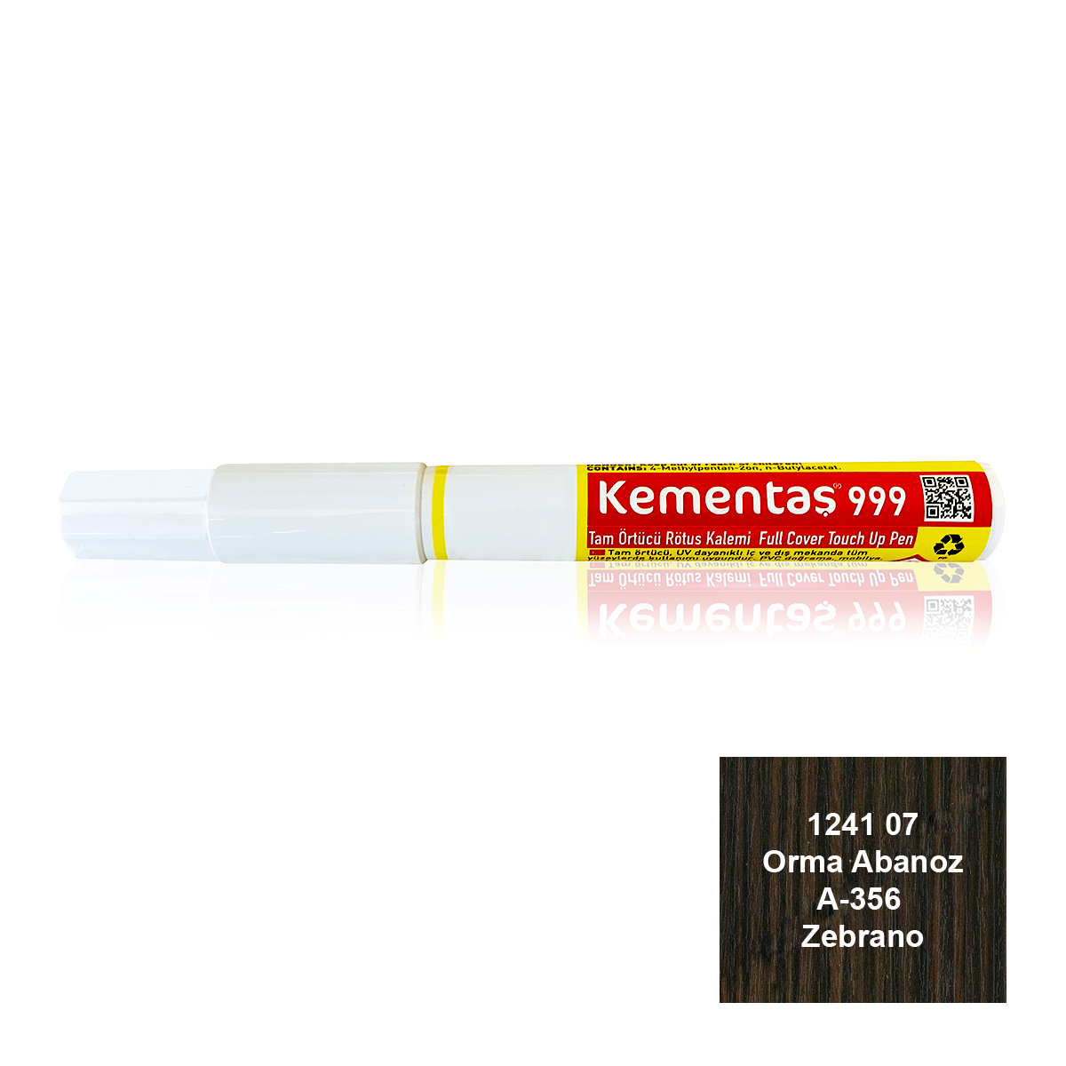 Tam Örtücü Rötuş Kalemleri 1241 07 Orma Abanoz-A-356Zebrano Orta T.Ö.RKalem