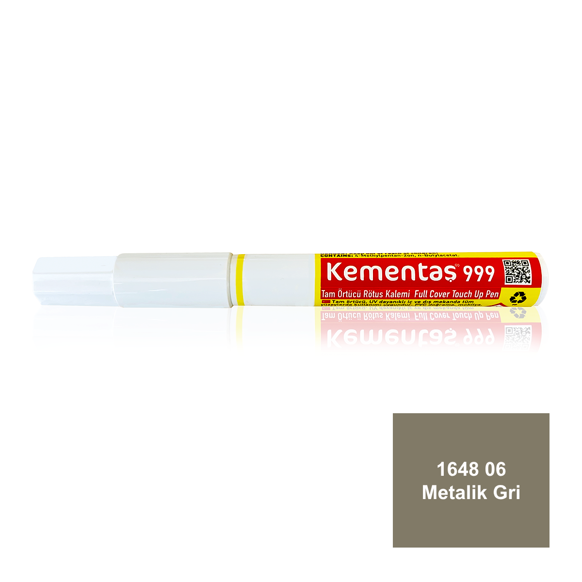 1648 06 (KB) Metalik Gri Tam Örtücü Rötuş Kalemi Tam Örtücü Rötuş Kalemleri