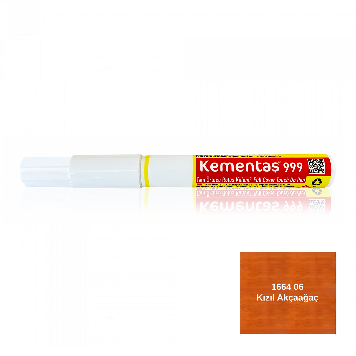 1664 06 (DS) Kızıl Akçaağaç Tam Örtücü Kalemi Tam Örtücü Rötuş Kalemleri