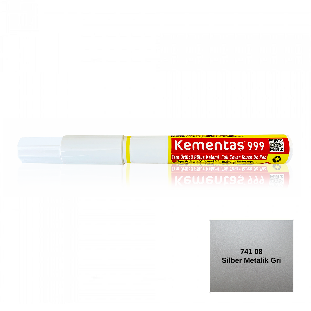 Tam Örtücü Rötuş Kalemleri 741 08  Silber Metalik Gri Tam Örtücü Rötuş Kalem