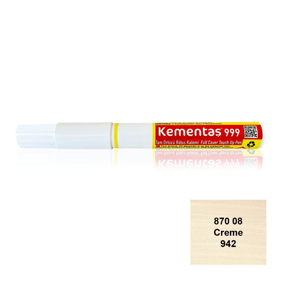 Tam Örtücü Rötuş Kalemleri 870 08 Creme 942 Parlak Tam Örtücü Rötuş Kalemi