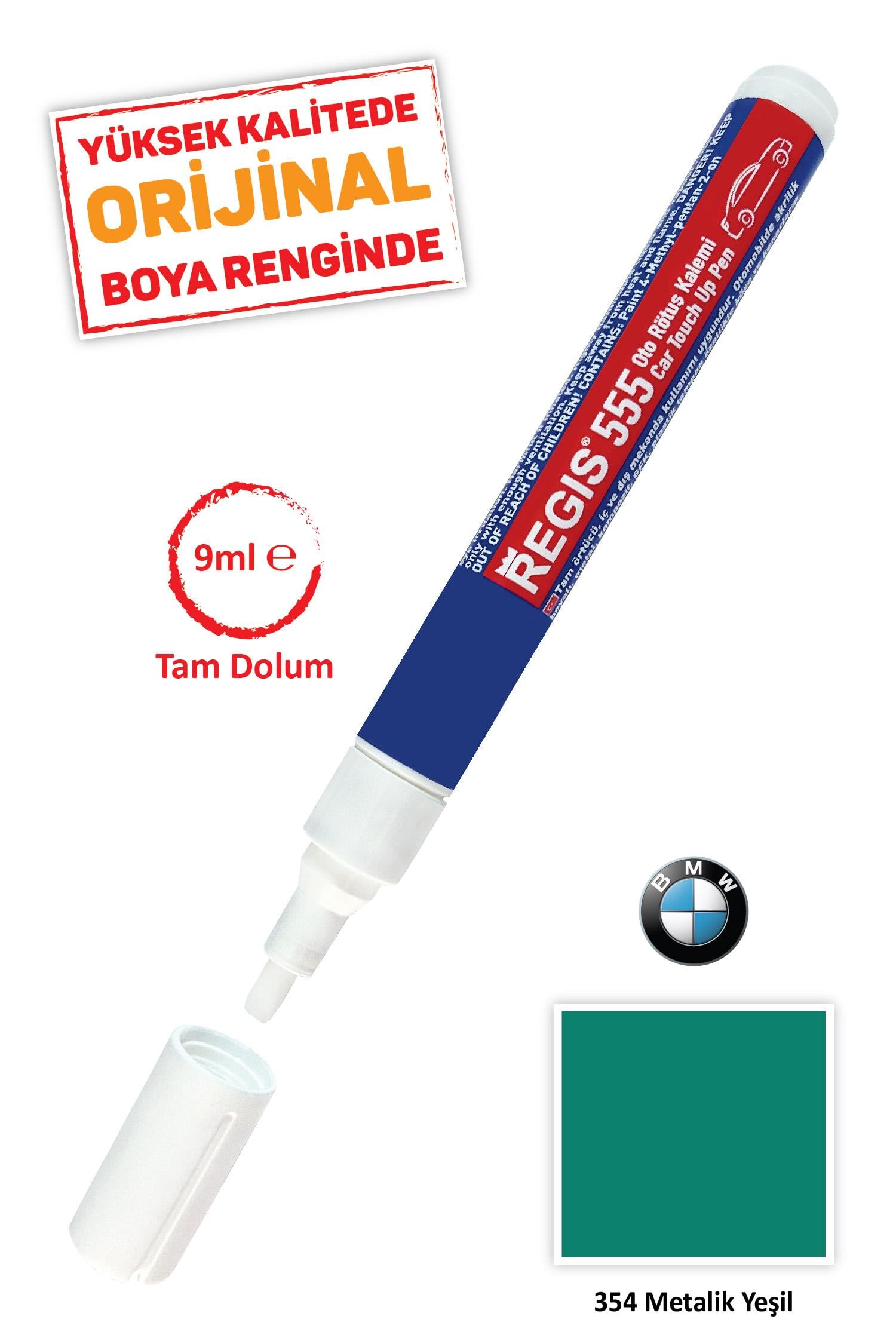 BMW 354 Metalik Yeşil Çizik Giderici Oto R.K Oto Tam Örtücü Rötüş Kalemleri