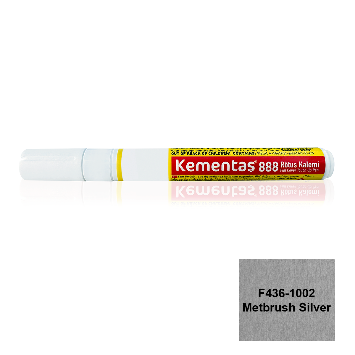 F436-1002 Metbrush Silver Tam Örtücü Rötuş Kalemi Tam Örtücü Rötuş Kalemleri