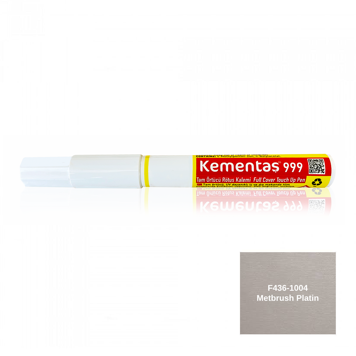 Tam Örtücü Rötuş Kalemleri F436-1004 Metbrush PlatinTam Ört.Rötuş Kalemi