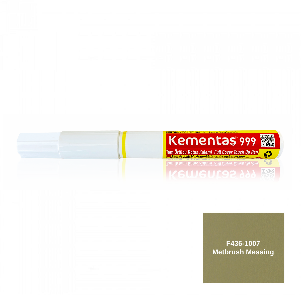 F436-1007 Metbrush Messing Tam Örtücü Rötuş Kalemi Tam Örtücü Rötuş Kalemleri