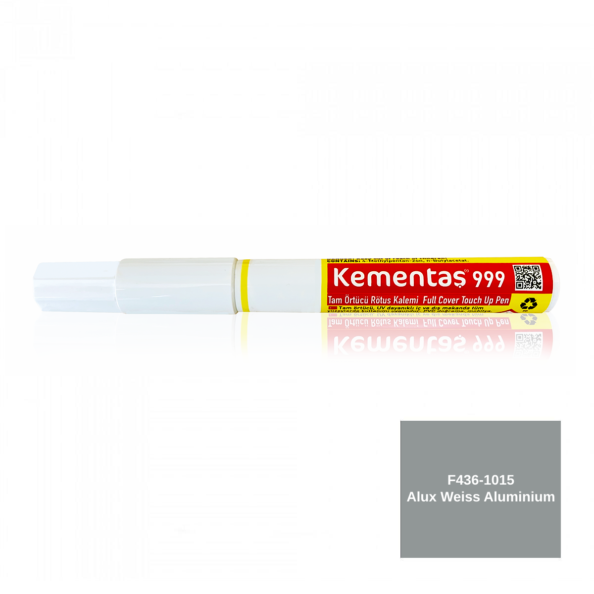 F436-1015 Alux Weiss Aluminium Tam Ört.Rötuş Kalem Tam Örtücü Rötuş Kalemleri