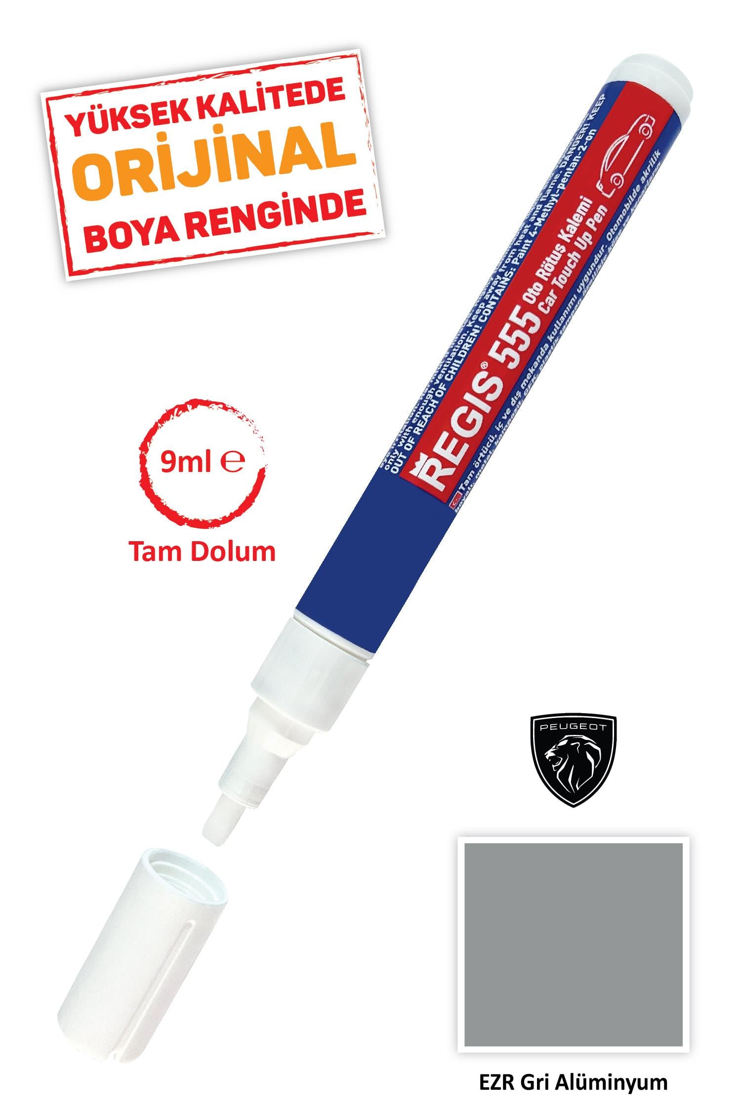 Oto Tam Örtücü Rötüş Kalemleri Peuogeot EZR Gri Alüminyum Çizik Giderici Oto R.K