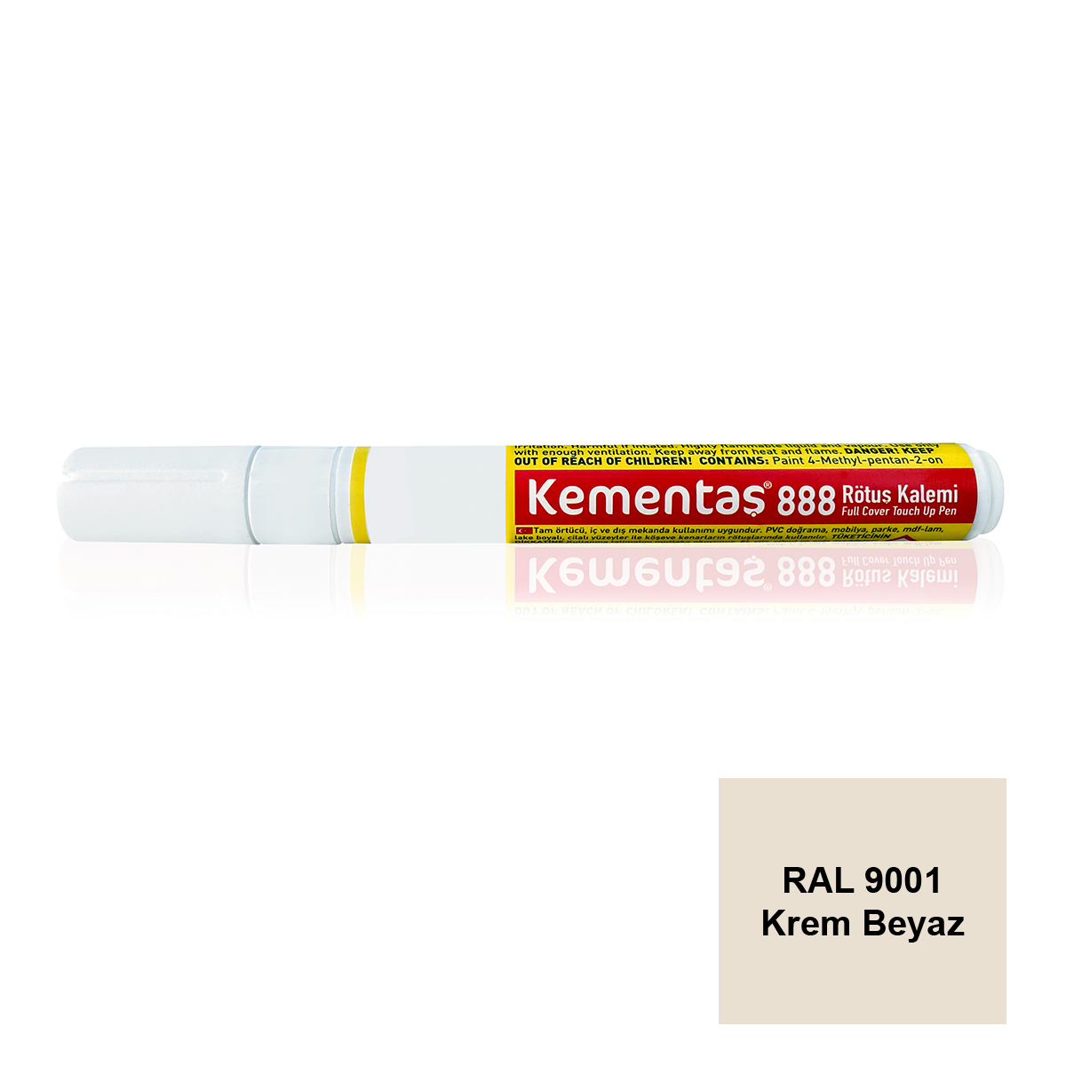 RAL 9001 Krem Beyaz Tam Örtücü Rötuş Kalemi Tam Örtücü Rötuş Kalemleri
