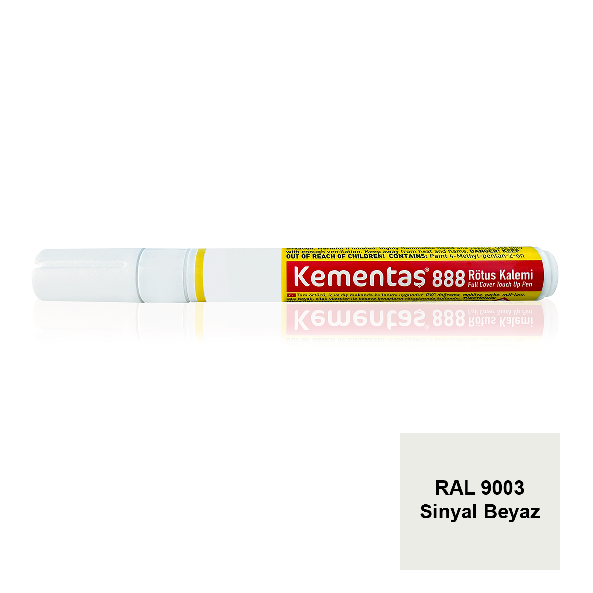 RAL 9003 Sinyal Beyaz Tam Örtücü Mob. Rötüş Kalemi Tam Örtücü Rötuş Kalemleri