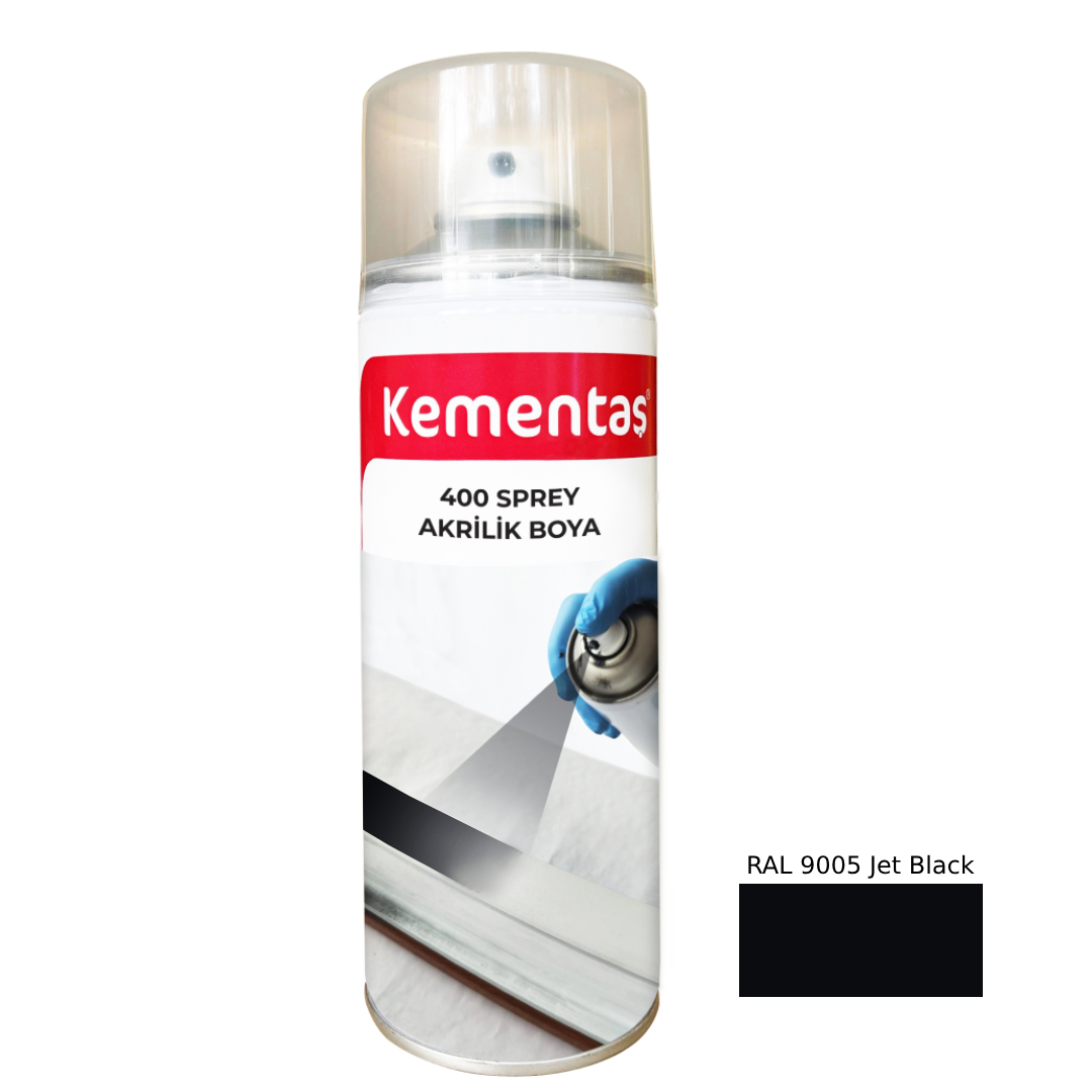 RAL 9005 Jet Black Sprey Boya 400ml Kementaş Sprey Boya