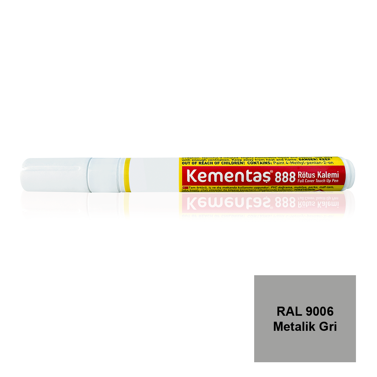 RAL 9006 Metalik Gri Tam Örtücü Rötüş Kalemi Tam Örtücü Rötuş Kalemleri