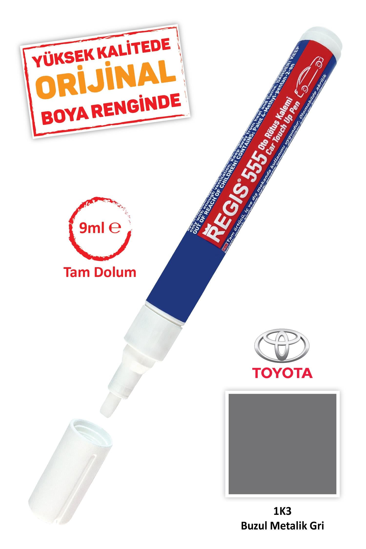 Toyota 1K3 Buzul Metalik Gri Çizik Giderici Oto Oto Tam Örtücü Rötüş Kalemleri
