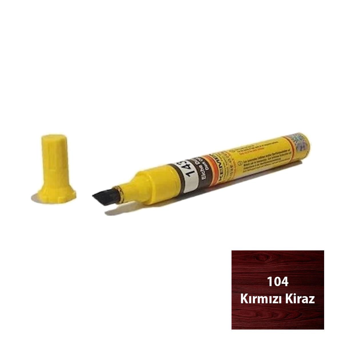 Yarı Örtücü Ahşap Rötuş Kalemleri 104 Kırmızı Kiraz Ahşap Rötuş Kalemi