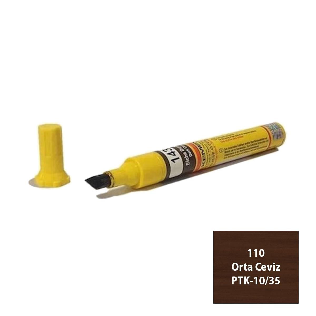 Yarı Örtücü Ahşap Rötuş Kalemleri 110 Orta Ceviz PTK 10/35 Ahşap Rötuş Kalemi