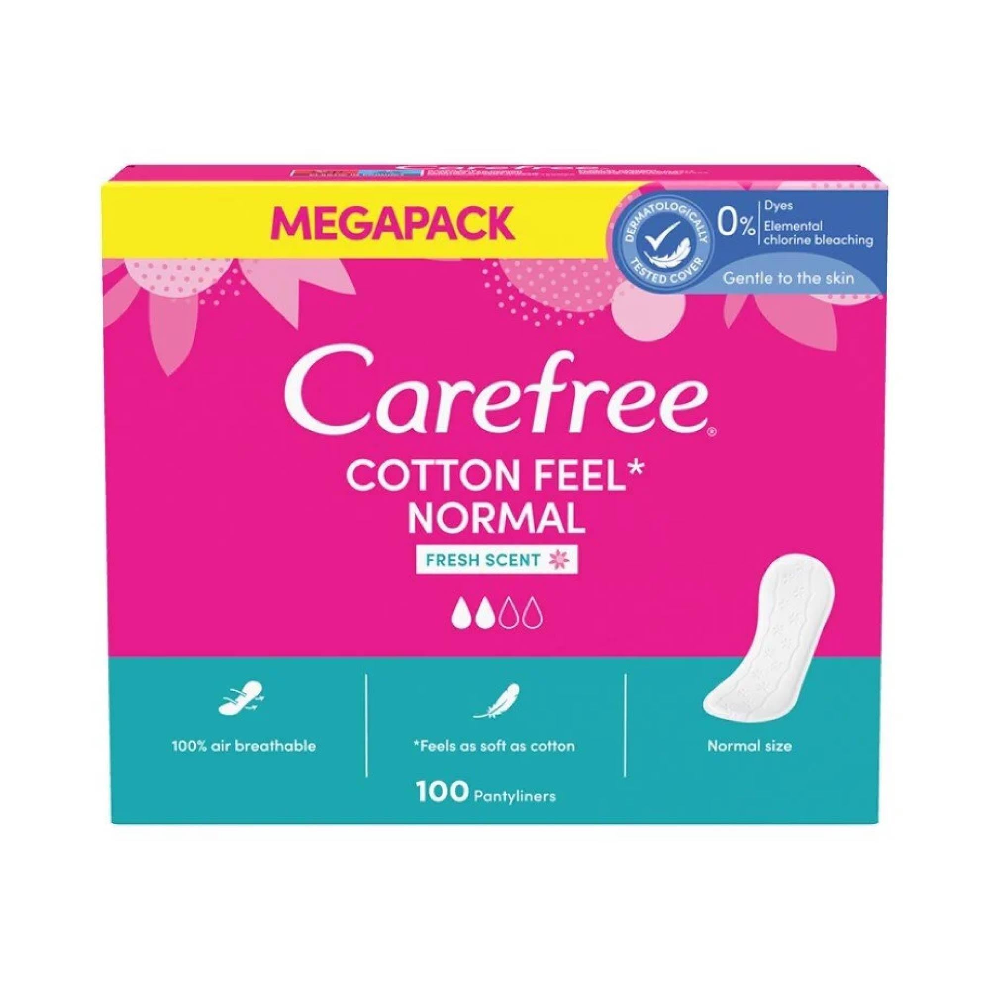 Carefree Cotton Feel Parfümlü Günlük Ped Normal 100'lü