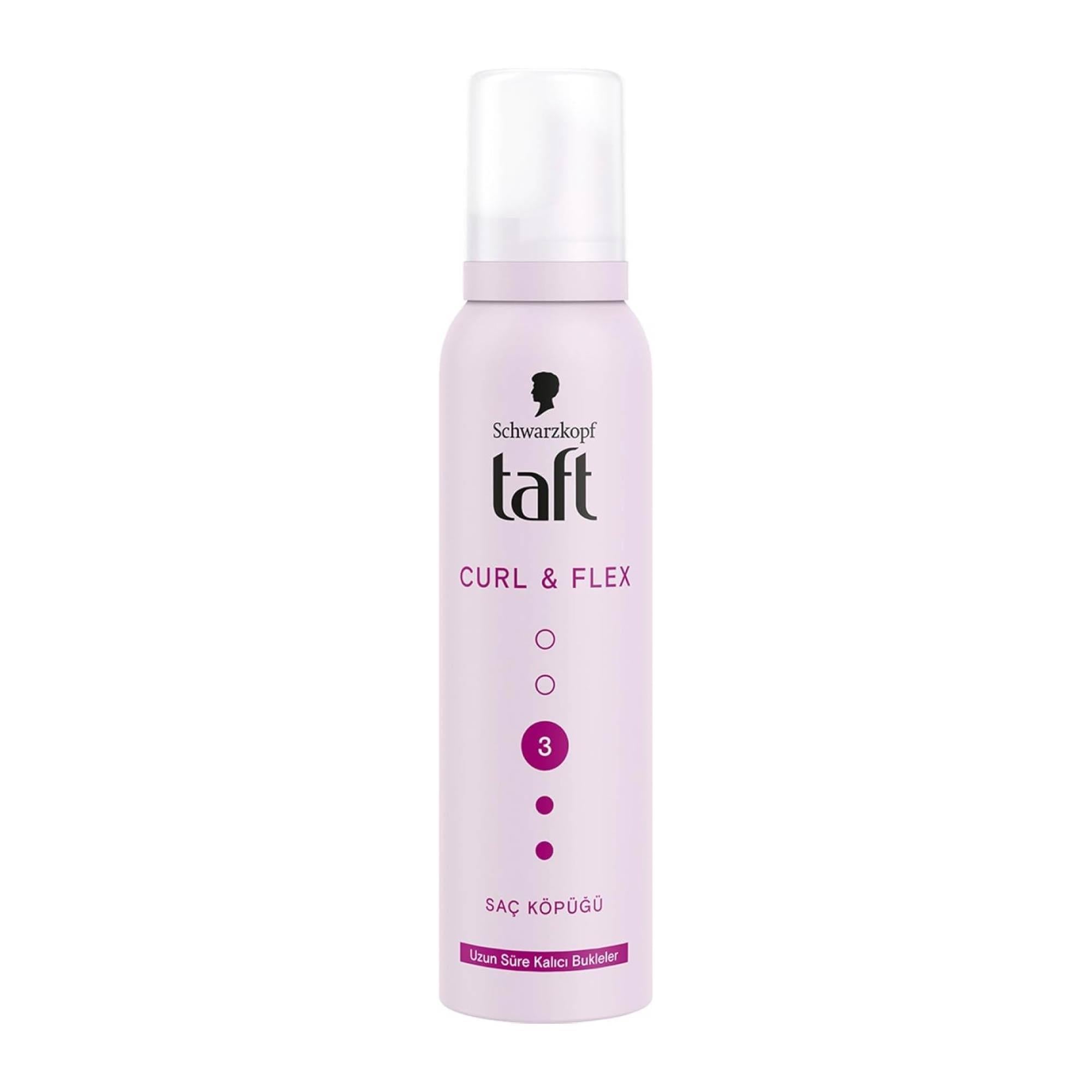 Taft Saç Köpüğü Curl&Flex Eksra Güçlü 3 Uzun Süre Kalıcı Bukleler 150ml