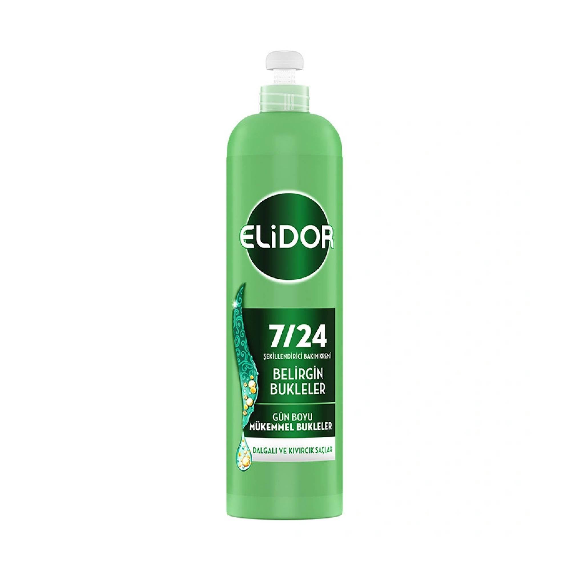 Elidor 7/24 Şekillendirici Saç Bakım Kremi Belirgin Bukleler Dalgalı ve Kıvırcık Saçlar 240 ml