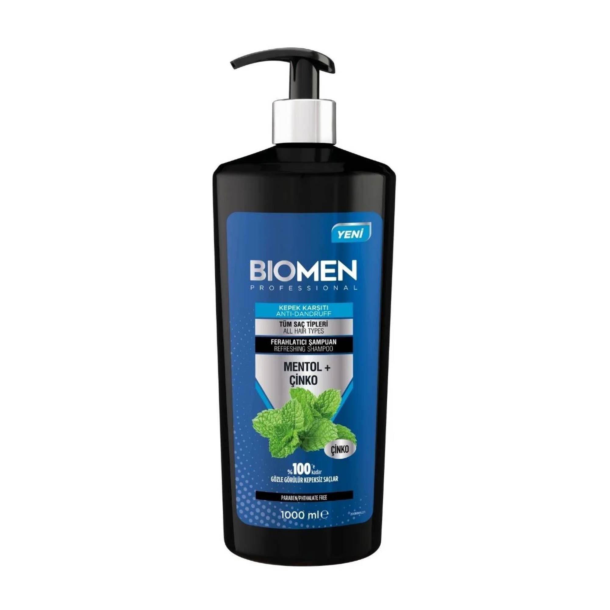 Biomen Şampuan Mentol Çinko Kepek Karşıtı Ferahlatıcı 1000ml