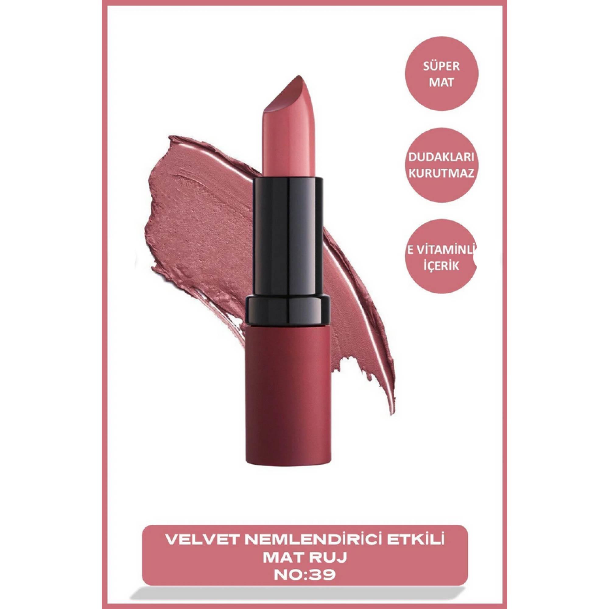 Golden Rose Velvet Matte Lipstick Mat Ruj No.39