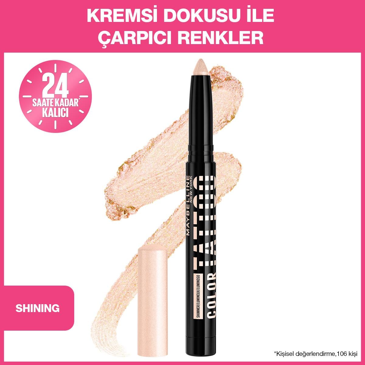 Maybelline New York Color Tattoo 24HR Göz Farı Shining